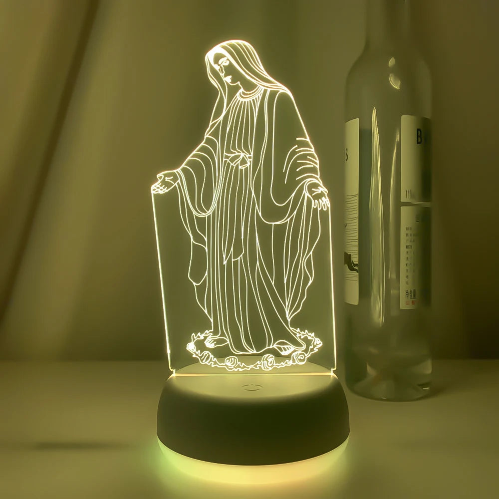 Virgin Mary Christian Neon Light