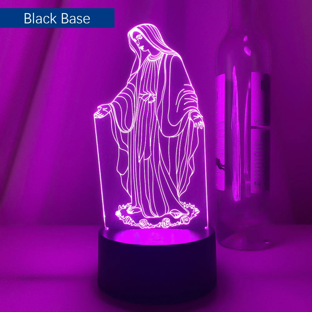 Virgin Mary Christian Neon Light