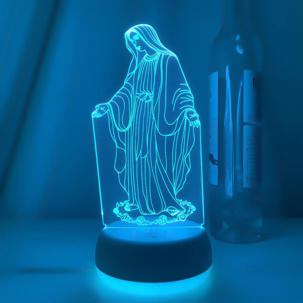 Virgin Mary Christian Neon Light