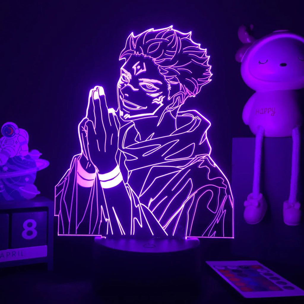 Ryomen Sukuna Jujutsu Kaisen Neon Light