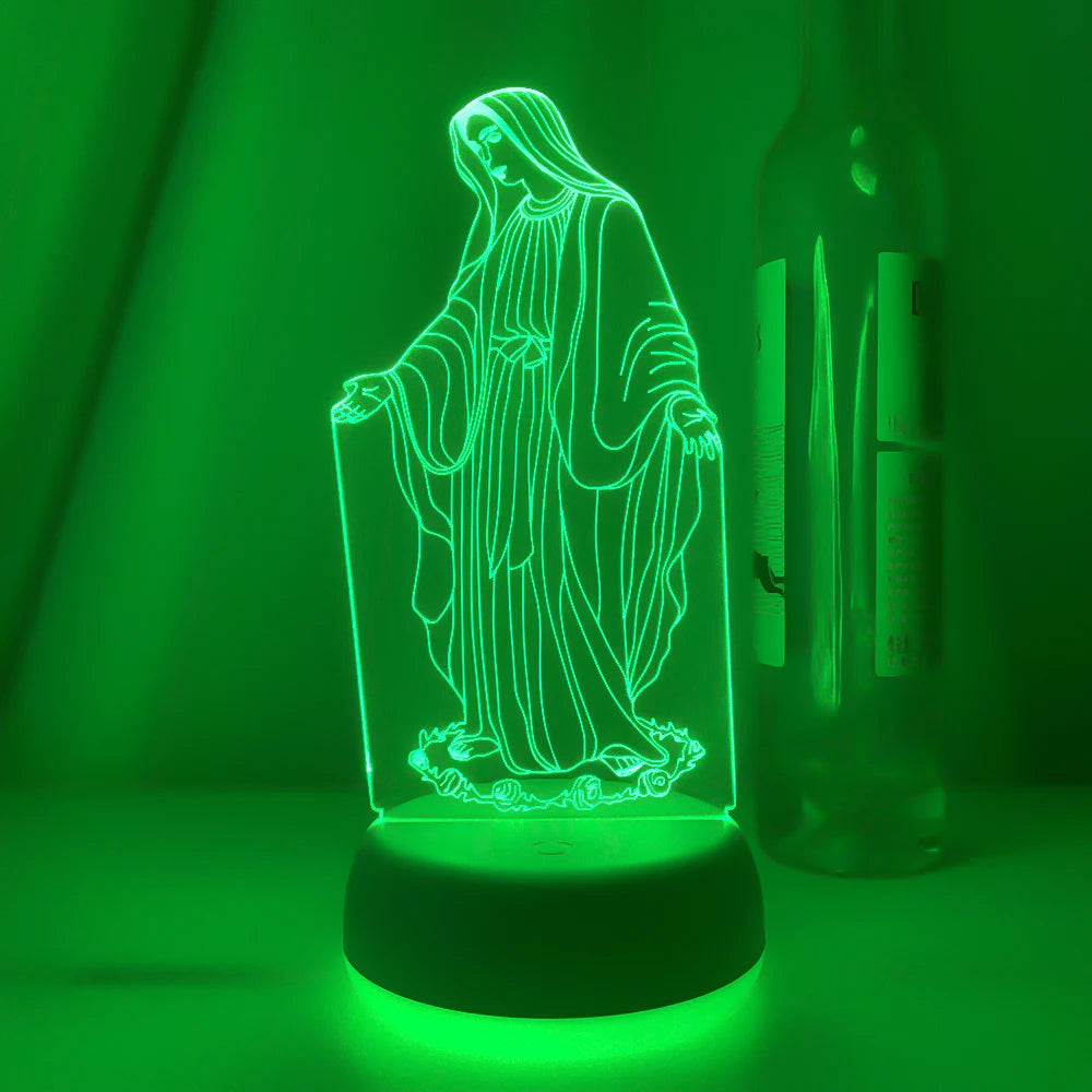 Virgin Mary Christian Neon Light