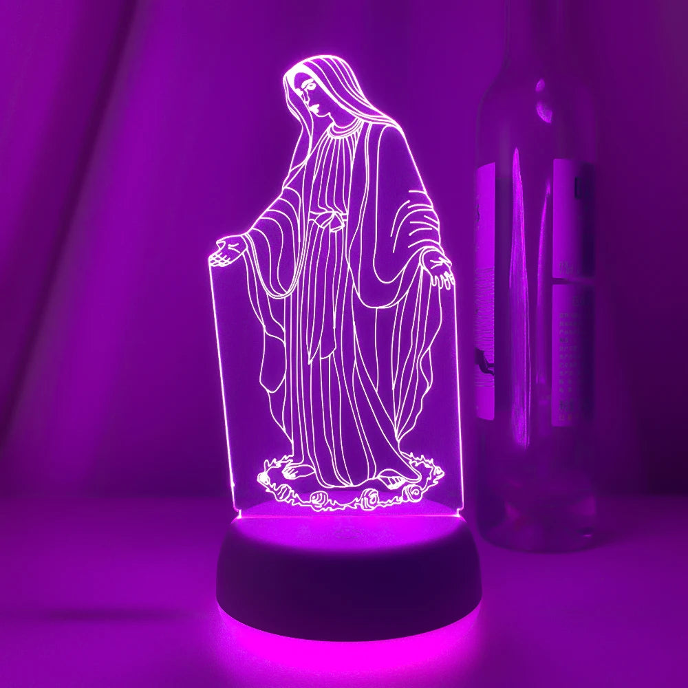 Virgin Mary Christian Neon Light