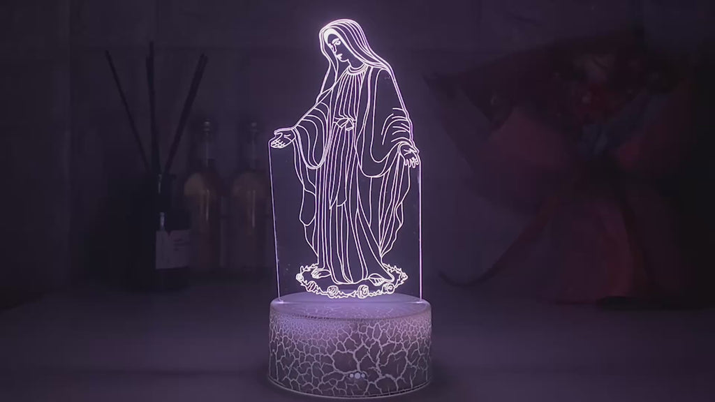 Virgin Mary Christian Neon Light